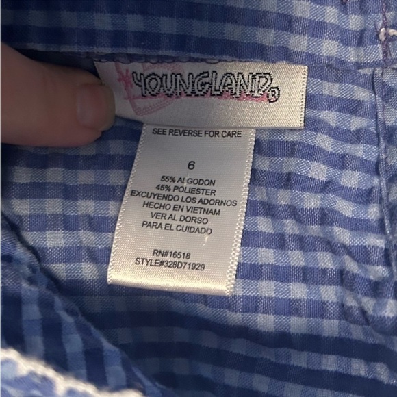 Youngland girls blue sleeveless, twirl dress size 6 - Picture 3 of 6